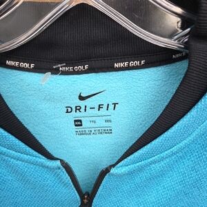 Nike Dri-FIT Zip Pullover - Aqua Blue